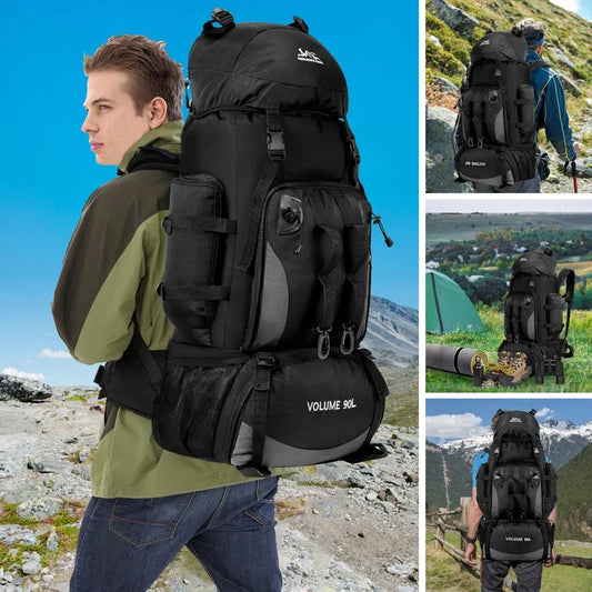 90L Waterproof Hiking Camping Backpack Large Capacity