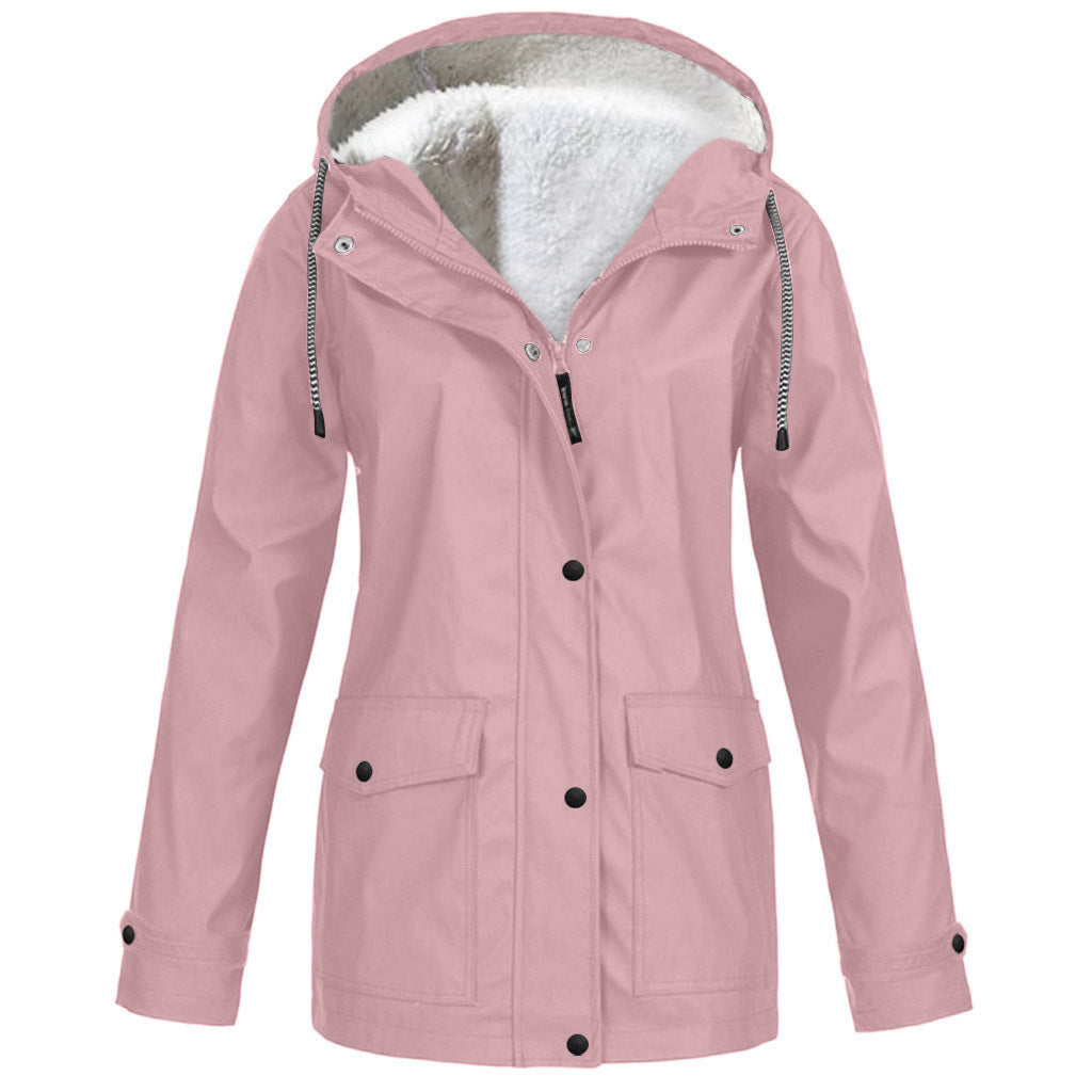 Fleece Hooded Jacket for Outdoor Mountaineering Winter Wear