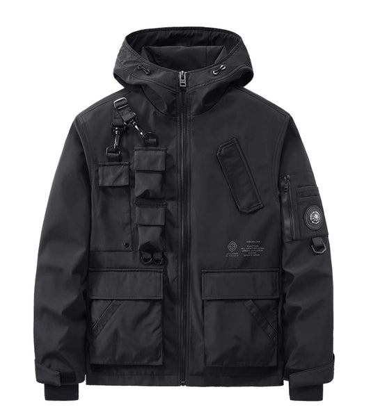 Tactical Matte Black Outdoor Jacket