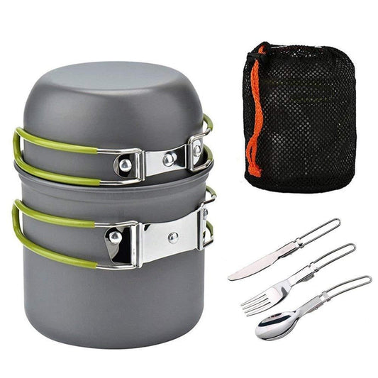 Portable Hard Anodized Aluminum Three Piece Cookware Set