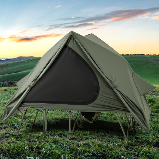 Foldable Two Person Camping Cot Tent with Wheels