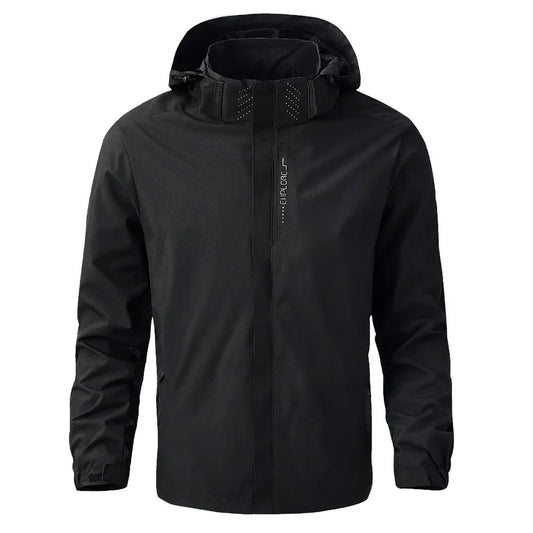 Men's Waterproof Hooded Rain Jacket for Hiking Outdoor