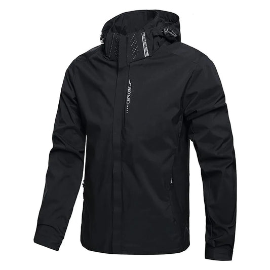 Men's Waterproof Hooded Rain Jacket for Hiking Outdoor