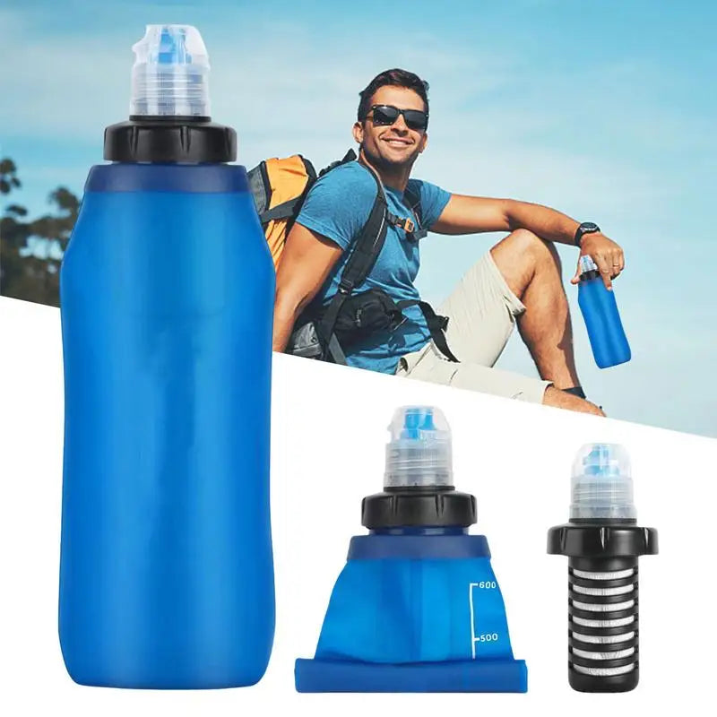 Portable Foldable Water Filter Bottle for Camping Hiking